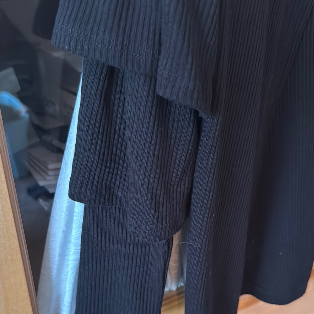 Everly Black Ruffled Cardigan - Picture 2 of 3